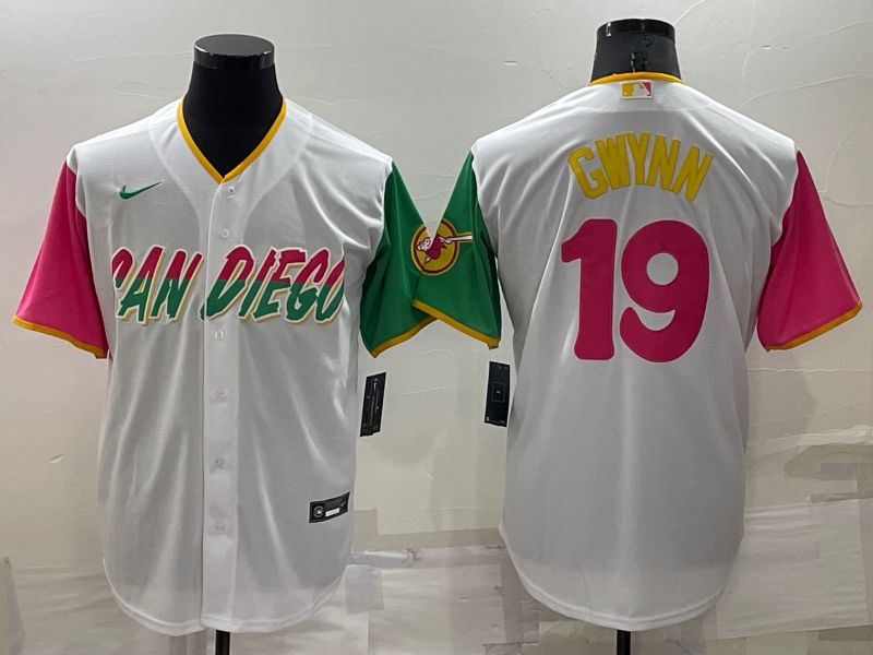 Men San Diego Padres #19 Gwynn White City Edition Game Nike 2022 MLB Jersey->women mlb jersey->Women Jersey